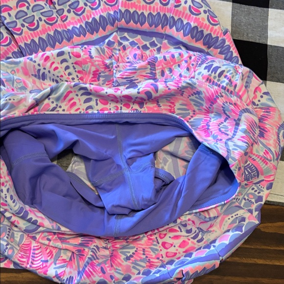 Lilly Pulitzer Luxletic skirt Skort Small neon pink purple print - Picture 5 of 5